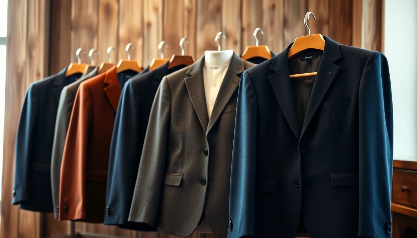 Showcasing attractive blazers as a key offering from an Apparel Manufacturer, highlighting craftsmanship.