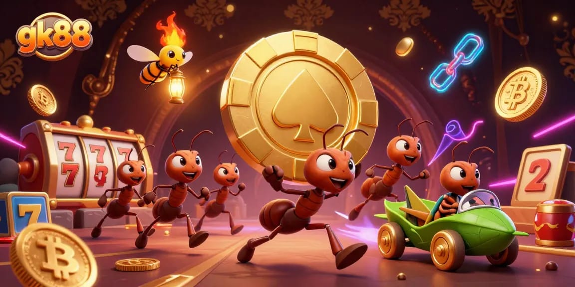 Engage with gk88's thrilling immersive gaming experience featuring cartoon heist elements and casino games.