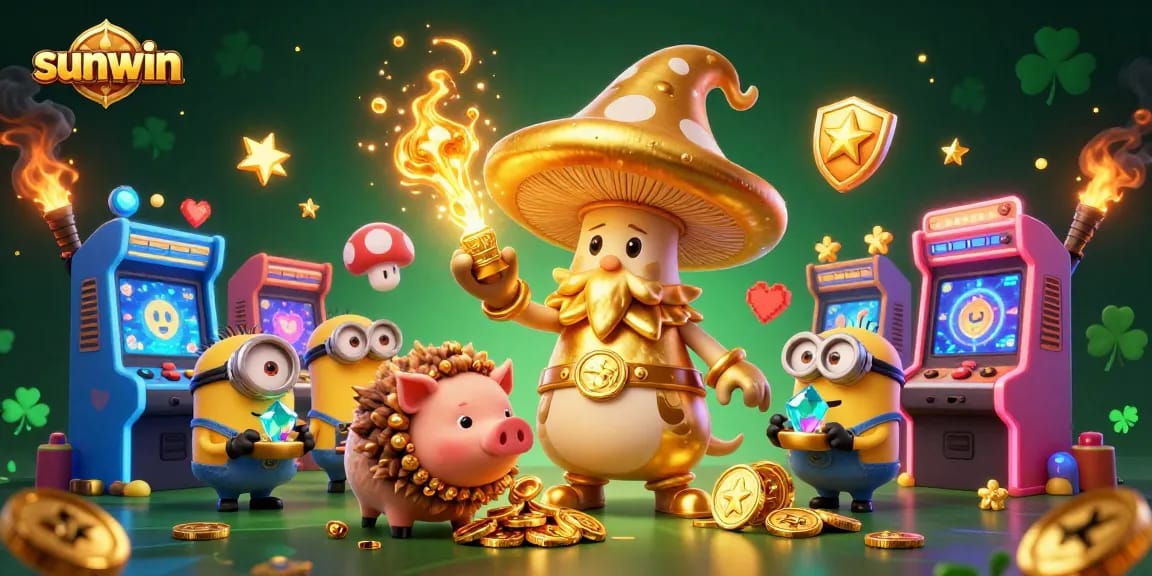 Experience winning magic with the sunwin wizard, treasure pig, and the lively gaming scene.