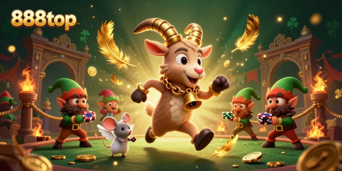 Engage in lively gameplay at 888top casino, as Krampus and friends create a festive scene.