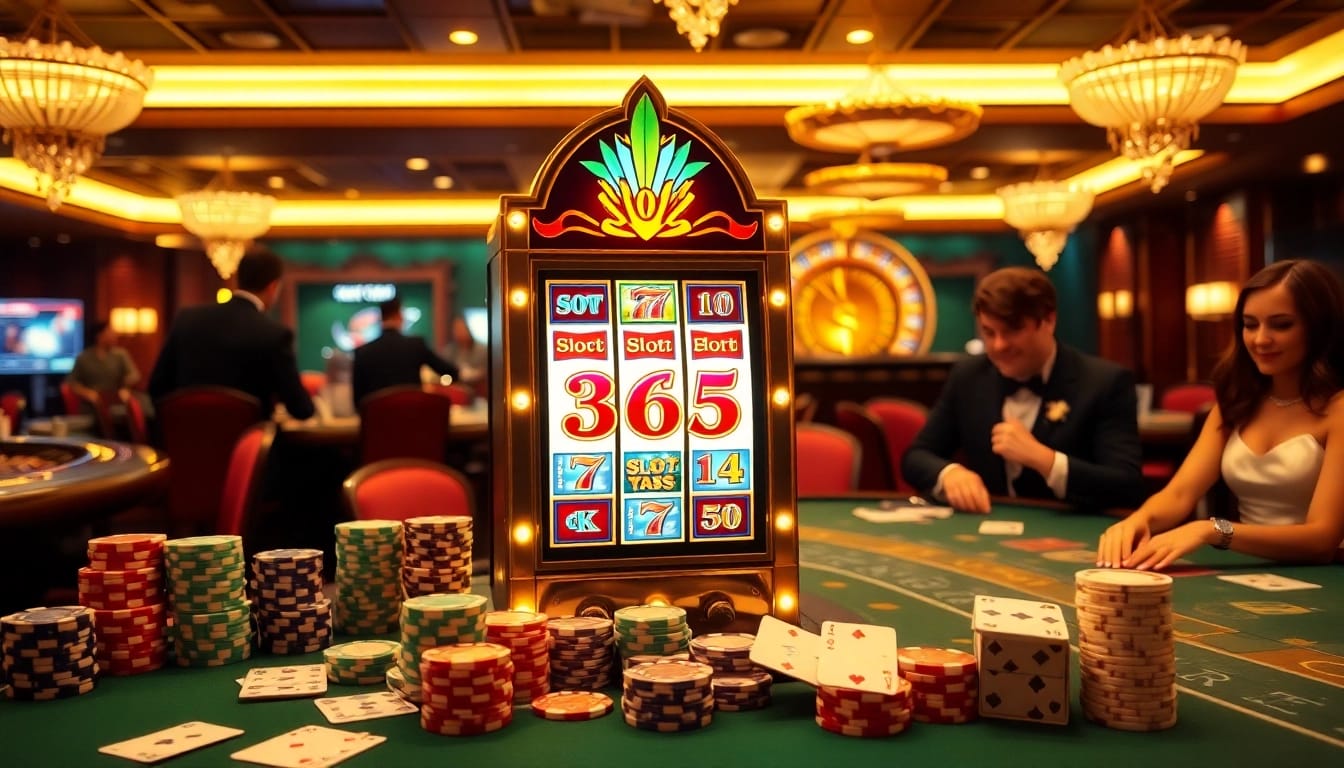 Experience the thrill of winning at slot 365 in a vibrant casino setting filled with excitement.