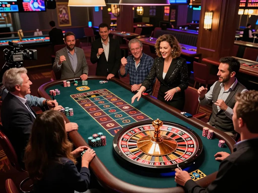 S666 players placing bets at a roulette table, highlighting an electrifying gambling experience.