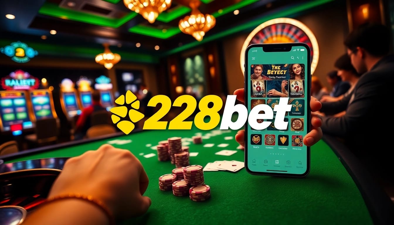 Players engaging at a 28bet casino table, displaying excitement in a luxurious gambling environment.