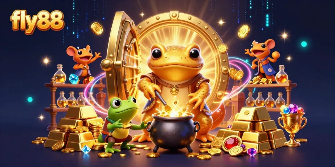 Experience the thrilling world of fly88 as the golden salamander alchemist transmutates coins.