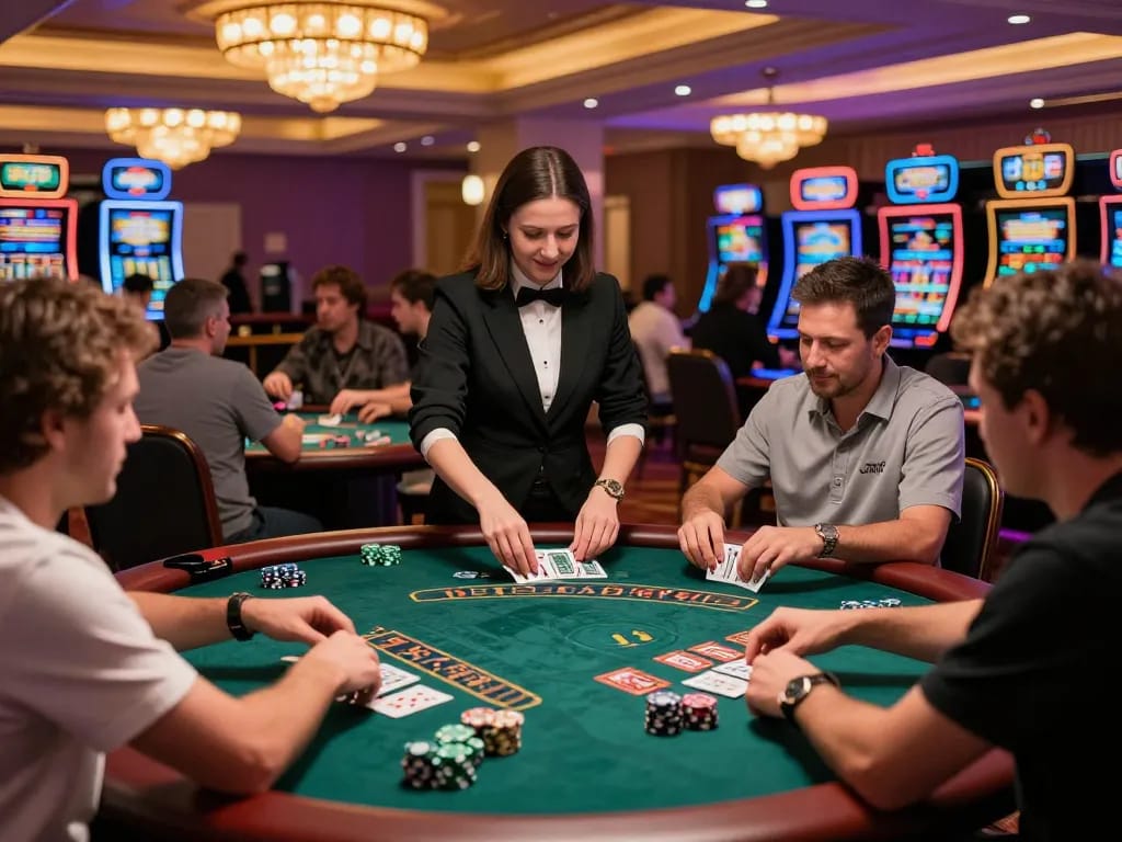 Experience the thrill of betting at 9BET's engaging blackjack tables with lively players.