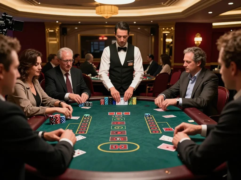 Experience high-stakes blackjack action at the DA88 casino with players placing strategic bets