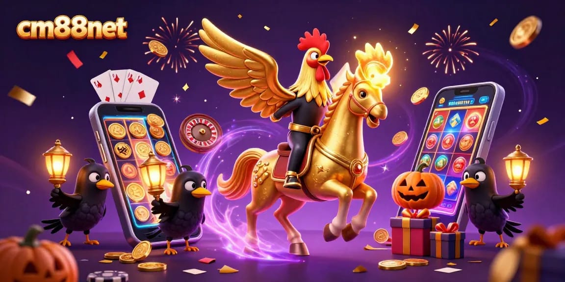 Experience thrill at cm88net with a dazzling casino scene featuring dynamic slot games and vibrant golden energy.