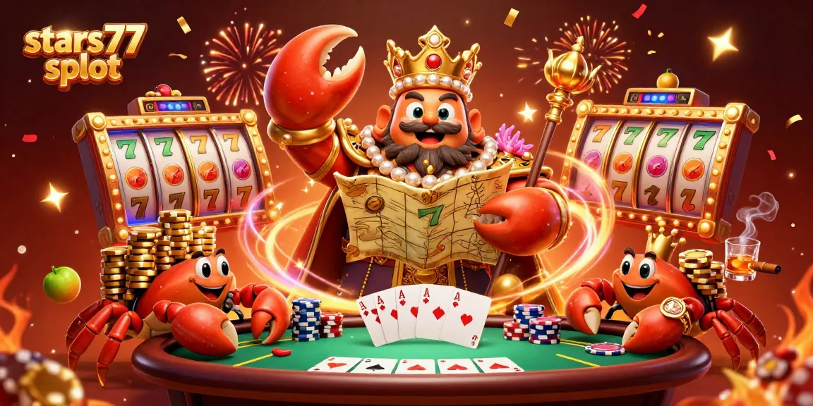 Raih kemenangan besar di stars77 slot dengan krabba emas yang memimpin permainan penuh warna dan keberuntungan.