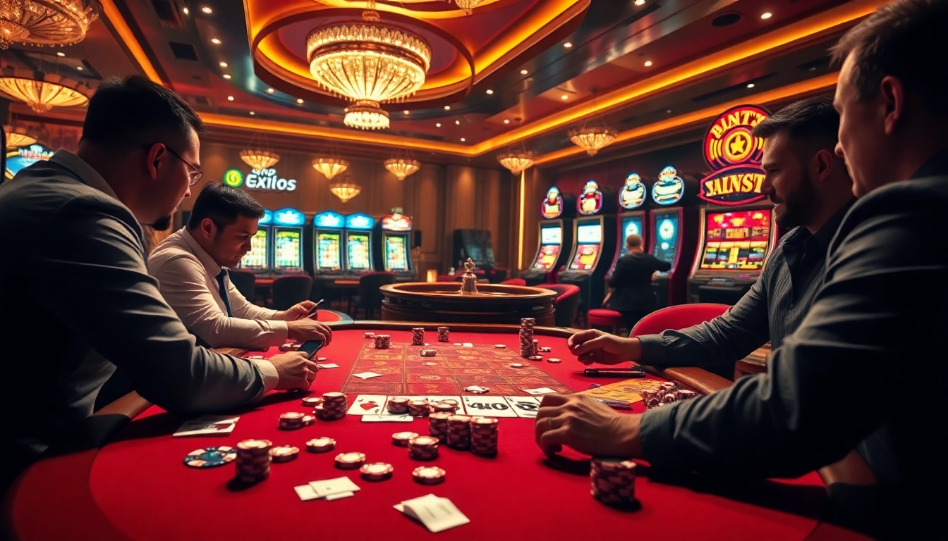 Cá cược Ku88 experience with engaging poker players and vibrant casino atmosphere.