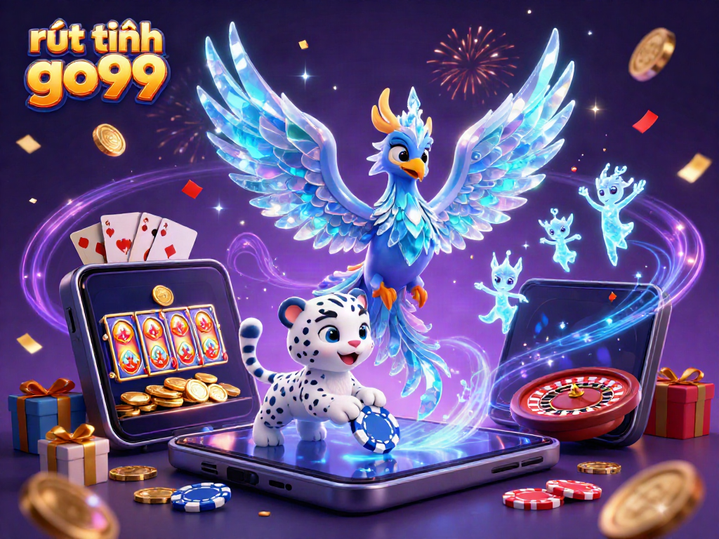Engage with thrilling rút tiền go99 action in an enchanting 3D casino scene filled with vibrant characters and elements.