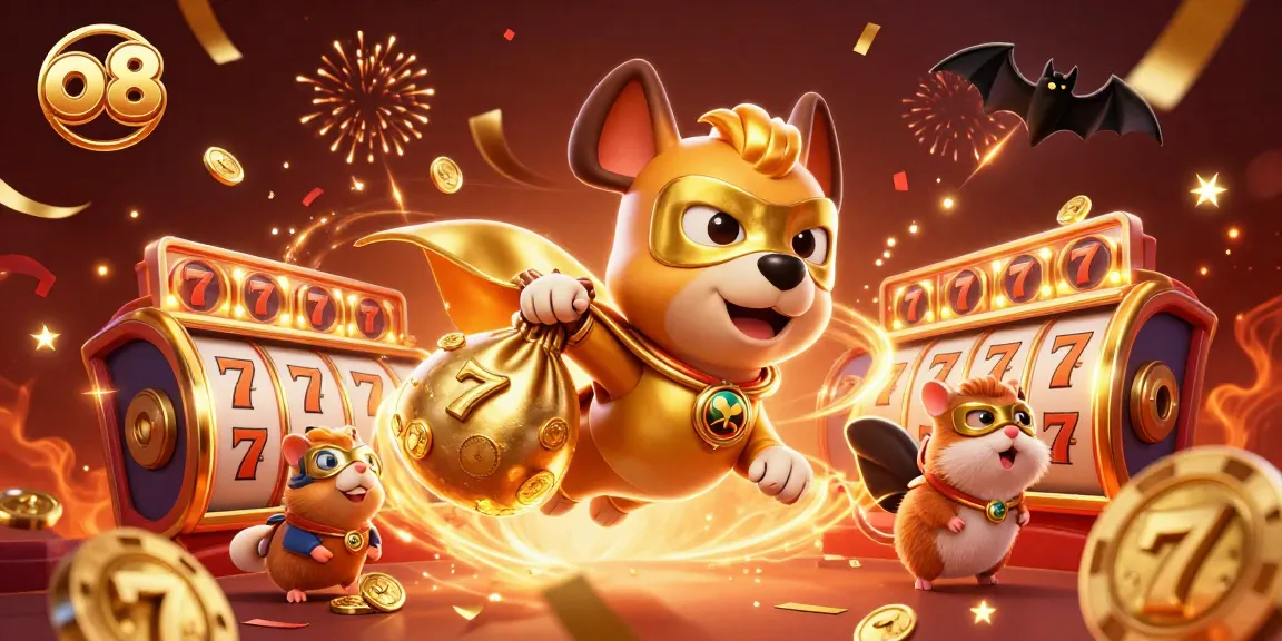 o8 brings excitement to slots with a dynamic 3D superhero scene showcasing thrilling jackpots and gold coins.