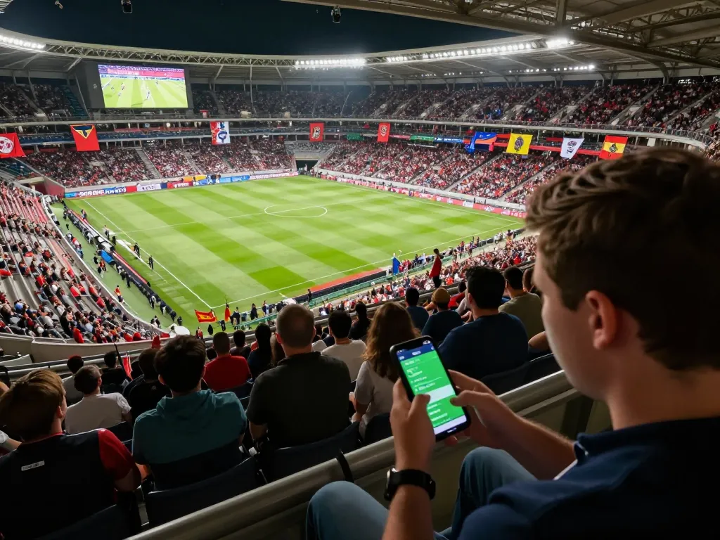 nhà cái LU88 user engaging in live sports betting during a thrilling event