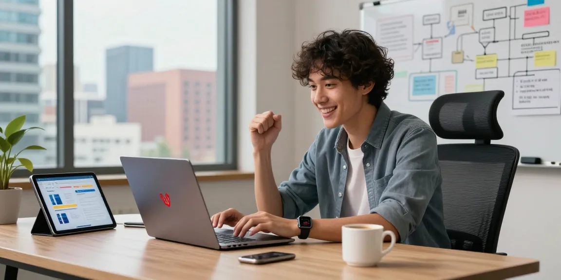 WPS Download activity on a sleek laptop in a modern workspace setting