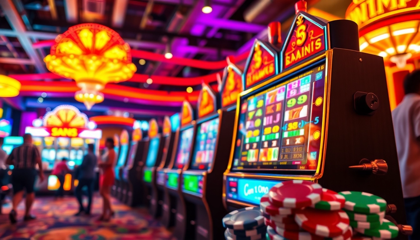 Menangkan slot gacor dengan slot mesin penuh warna dalam suasana kasino yang meriah.