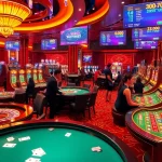 U888 casino players enjoying thrilling games at luxurious tables in a vibrant atmosphere.