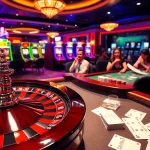 Bettors enjoying a thrilling game at lu88 casino with roulette and poker tables.