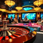 Players enjoying a thrilling moment at the table on trang chủ cm88, featuring engaging casino games and vibrant atmosphere.