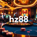 Experience the excitement of gambling at hz88 casino tables with players enjoying poker and roulette.