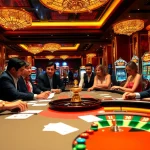 Players enjoying an exciting poker game at https://max88.bz/ in a luxurious casino setting.