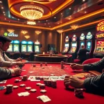 Cá cược Ku88 experience with engaging poker players and vibrant casino atmosphere.