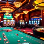 Experience thrilling gambling action at VN789 with vibrant casino tables and slot machines.