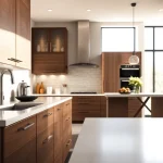 Cabinet manufacturers showcase modern kitchen cabinets with elegant textures and designs.