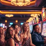 Neue casino bonus ohne einzahlung verdoppeln durch Spielgewinne in einer lebhaften Casino-Umgebung.
