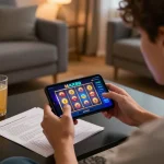 Player enjoying engaging slot games on the MAX88 mobile app while practicing bankroll management.