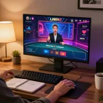 Engaged player enjoying sv66 online casino game experience on a modern setup.