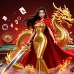 Engage with OXBET's vibrant online gambling adventures featuring a warrior queen and golden dragon.