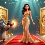 Experience thrilling gameplay with 6623 as golden treasures and a glamorous 3D woman embrace baccarat and casino magic.