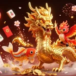 Experience the thrill of Link SC88 with a vibrant casino illustration featuring mythical elements.