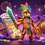Experience thrilling gameplay with ee88's dynamic Aztec warriors and exciting casino elements in a vibrant scene.