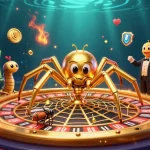 Place bets at nk88 with a stunning roulette wheel web spun by a golden spider