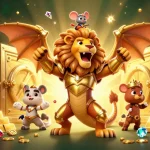 Win big with af88 as a golden chimera creature guards treasure in vibrant 3D art.