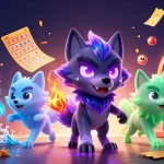 Experience excitement with 98WIN COM as vibrant lottery elements and ghostly wolves enhance the game.