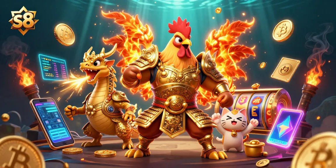 Engage with exciting games at s8, featuring vibrant characters and dynamic casino elements.