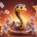 Experience the excitement at nhà cái ee88 with a dynamic casino scene featuring betting astronauts and a cosmic dealer.