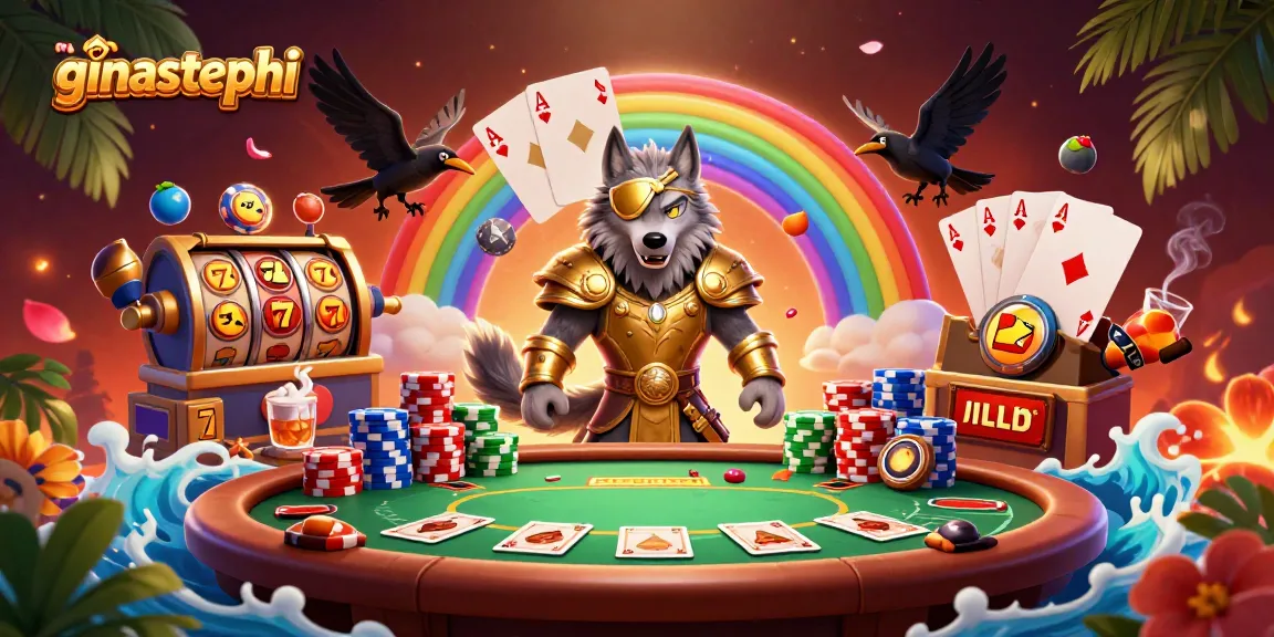 Engage in thrilling gaming action with ginastephi's electrifying illustration showcasing Norse mythology characters in a vibrant casino.