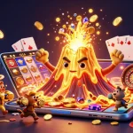 Experience the excitement at Trang chủ 11win cá cược casino with vibrant 3D casino elements and a triumphant golden volcano!